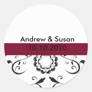 Stickers de mariage - fleurs de corail rouge