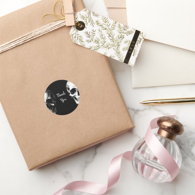Stickers de mariage gothique d'Halloween crâne (Cadeaux)