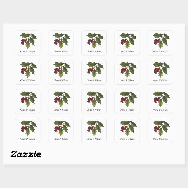 Stickers de mariage Holly Holiday (Feuille)