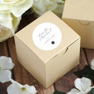 Stickers de mariage moderne simple Cercle