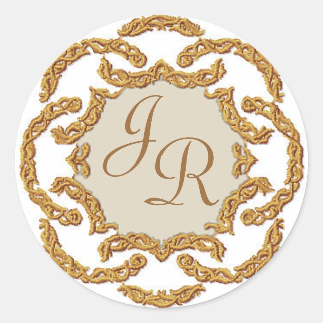 Stickers de mariage Monogramme (Devant)