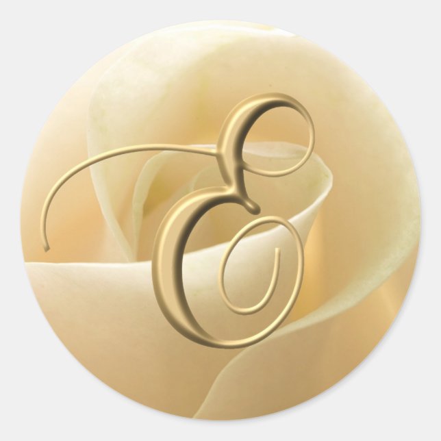Stickers de mariage Monogramme - lettre E (Devant)