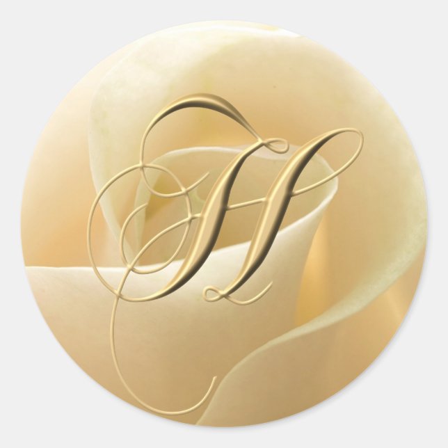 Stickers de mariage Monogramme - lettre H (Devant)