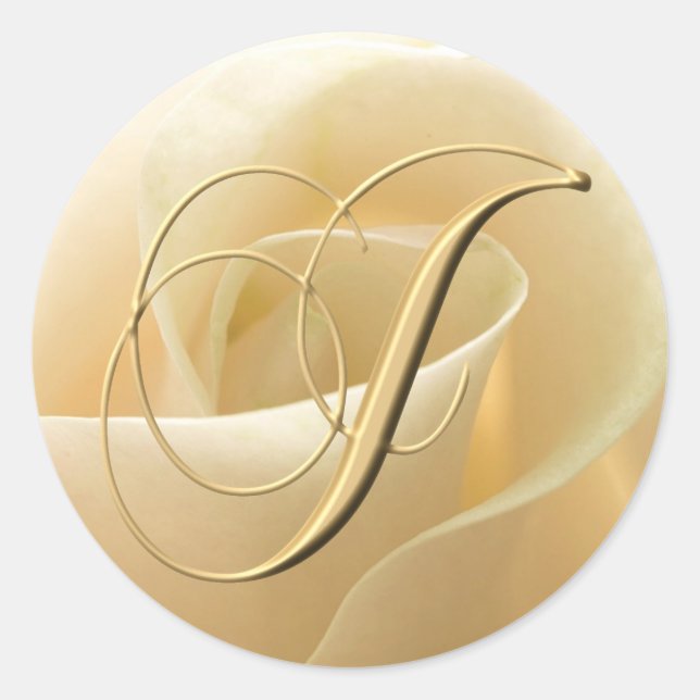 Stickers de mariage Monogramme - lettre J (Devant)
