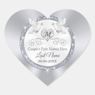 Stickers de mariage personnalisés pour enveloppes,
