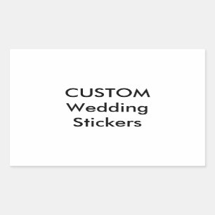 Stickers de mariage personnalisés RECTANGLE MATTE 