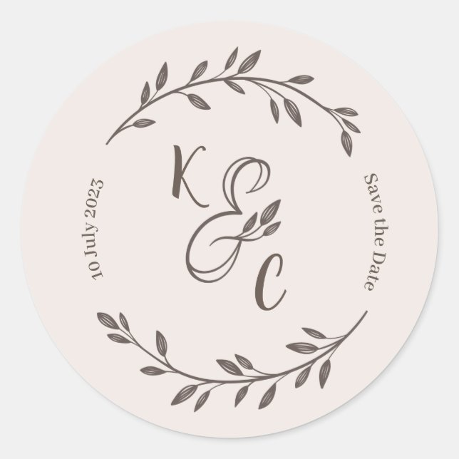 stickers de mariage rose (Devant)