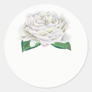 Stickers de mariage rose blanche