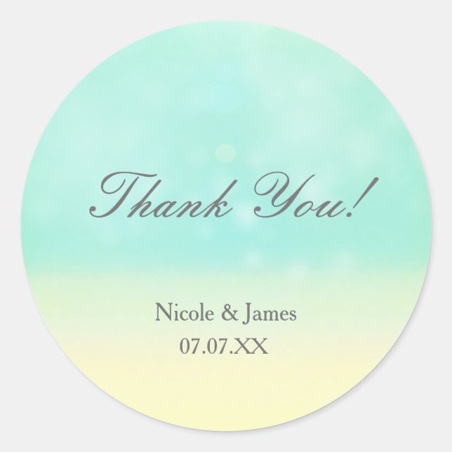 Stickers De Mariage Vintage Élégant (Devant)