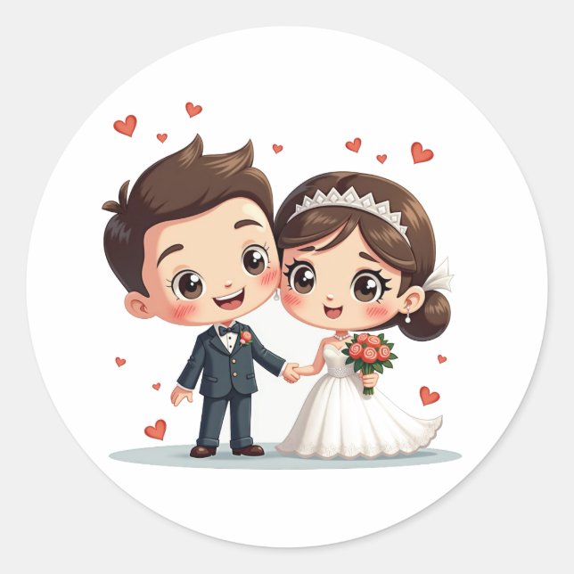 Stickers de mariée et de chambre de dessin (Devant)
