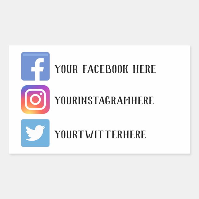 Stickers de médias sociaux personnalisés (Devant)