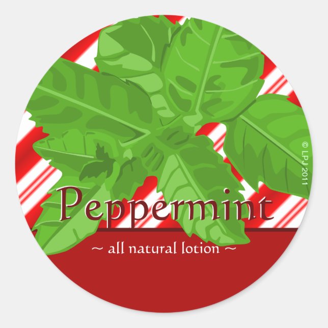Stickers de menthe personnalisables (Devant)