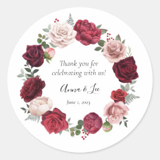 Stickers de Merci de Mariage de Bourgogne