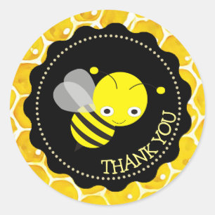 Stickers de Merci de nid d'abeille mignonne