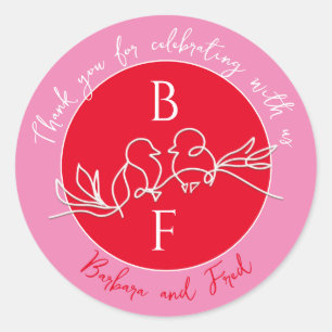 Stickers de Merci Mariage contemporain pour les fa