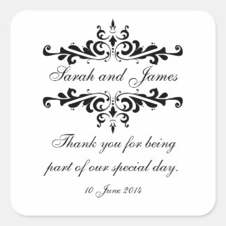 Stickers de Merci personnalisé élégant