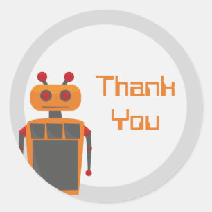 Stickers de Merci robotique amusant