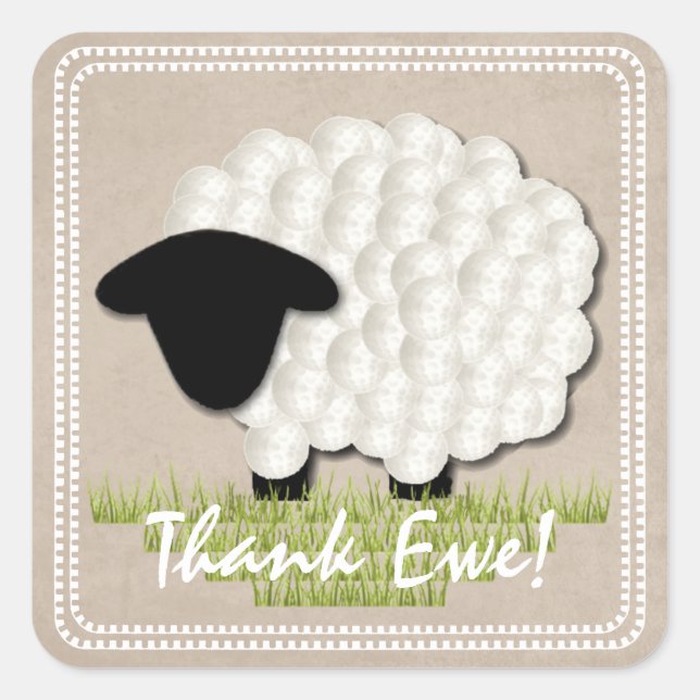 Stickers de Merci Unisex Little Lamb sur mesure (Devant)