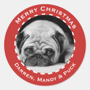 stickers de Noël avec photo et vos noms