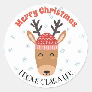 Stickers de Noël Cute Reindeer