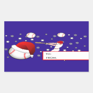 Stickers de Noël de baseball