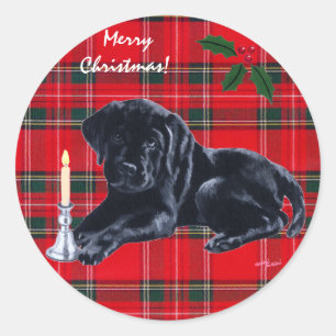 Stickers de Noël de marionnettes du Black Lab Tart