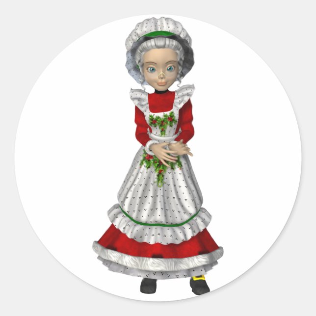 Stickers de Noël de Mme Santa Claus (Devant)