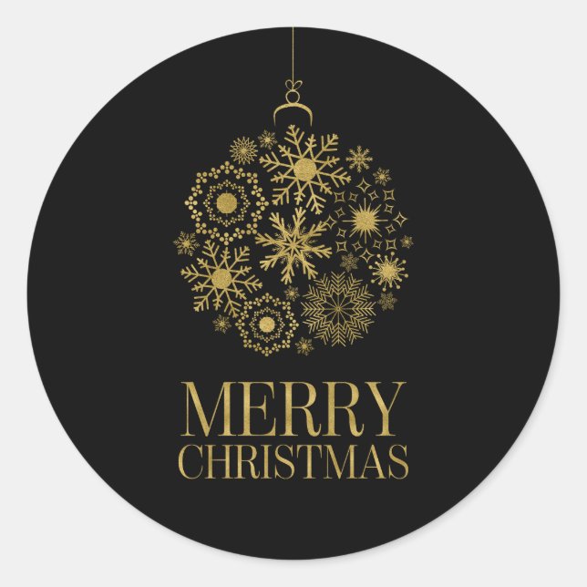 Stickers de Noël de Noël de l'ornement de flocon d (Devant)