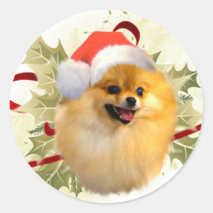 Stickers de Noël de Poméranie
