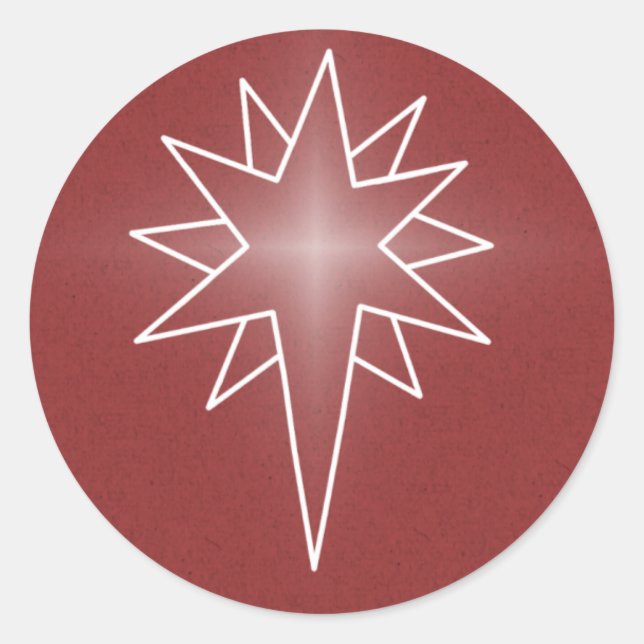 Stickers de Noël des étoiles du Nord, Rouge (Devant)