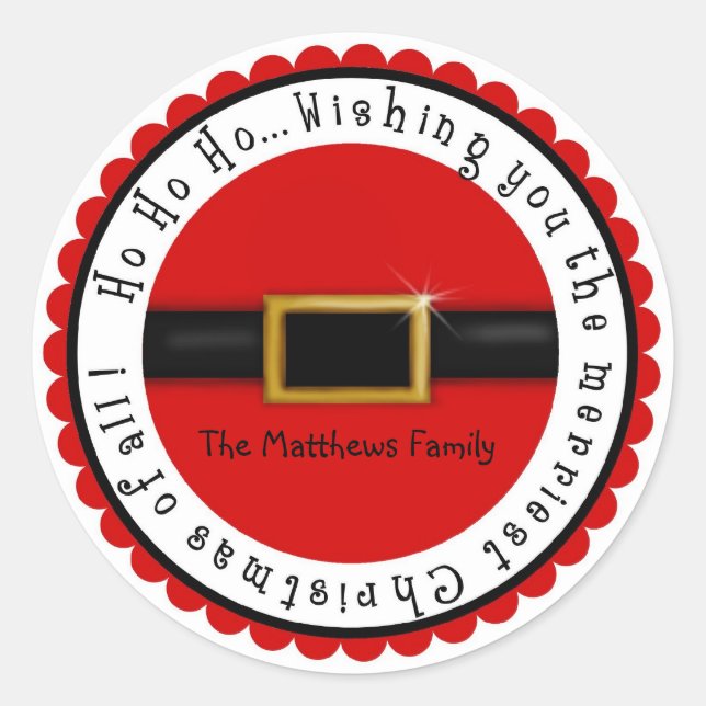 Stickers de Noël du Père Noël (Devant)