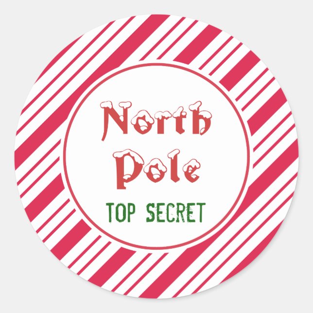 Stickers de Noël du Pôle Nord (Devant)