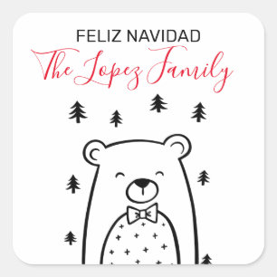 Stickers de Noël Feliz Navidad Bear