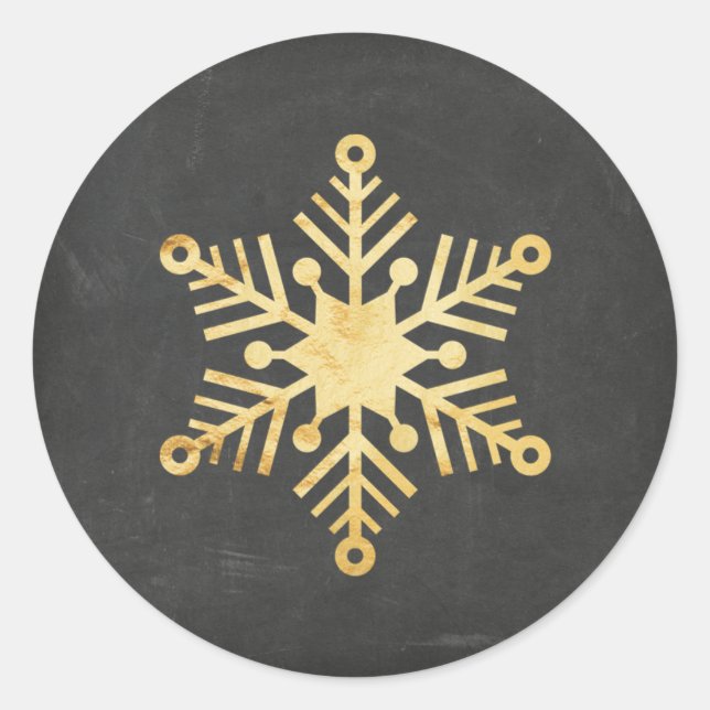 Stickers de Noël Gold Foil Snowflake (Devant)