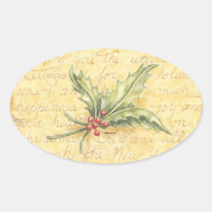 Stickers de Noël Holly Feuilles