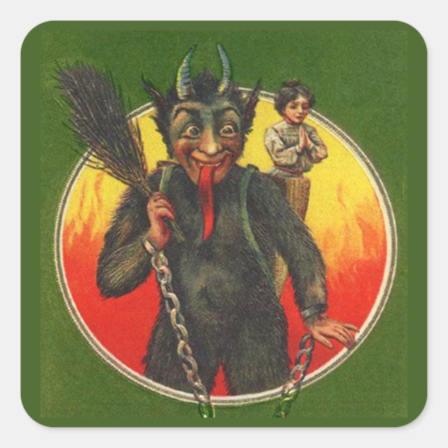 Stickers de Noël Krampus et Praying Woman (Devant)