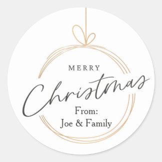 Stickers de Noël minimaliste - Ornements modernes