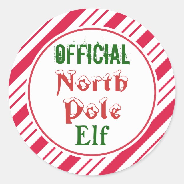Stickers de Noël officiels amusants du pôle Nord E (Devant)