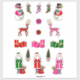 Stickers de Noël père Noël Noël Noël Décalages de 