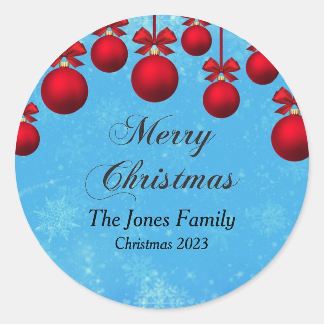 Stickers de Noël personnalisés (Devant)