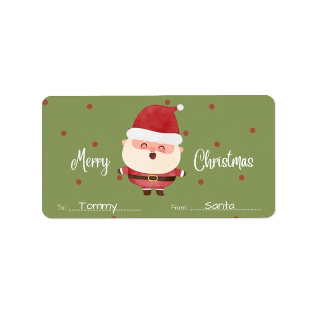 Stickers de Noël personnalisés à / du nom Balise (Devant)