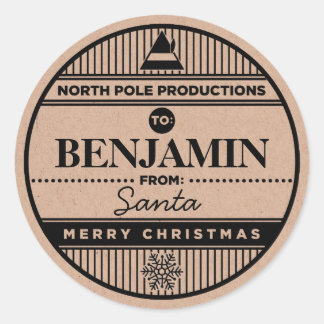 Stickers de Noël personnalisés du Pôle Nord
