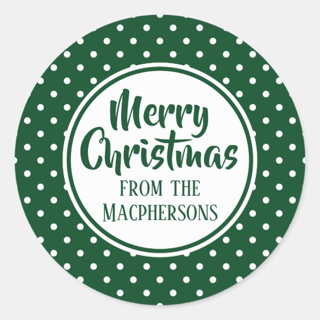 Stickers de Noël Pois vert (Devant)