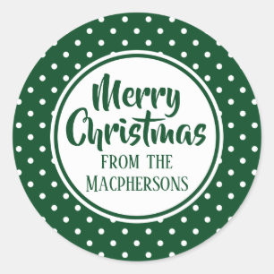 Stickers de Noël Pois vert
