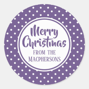 Stickers de Noël Pois violet