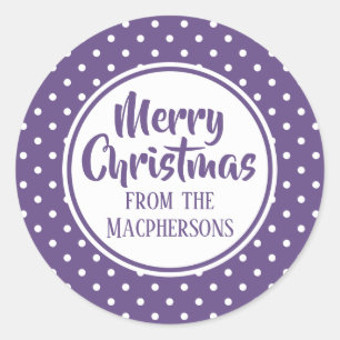 Stickers de Noël Pois violet
