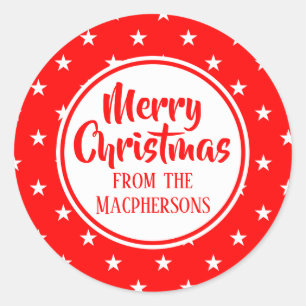 Stickers de Noël Red Stars