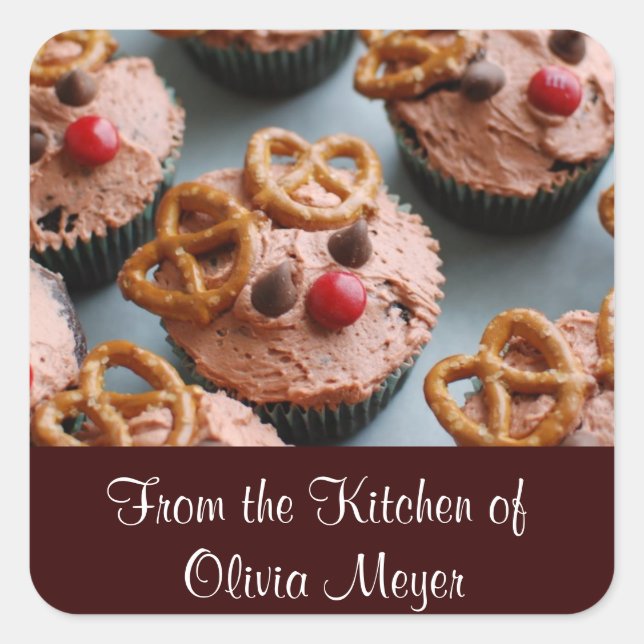 Stickers de Noël Reindeer Cupcakes (Devant)