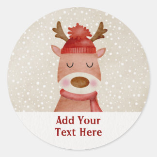 Stickers de Noël Reinder personnalisés Tags cadeau