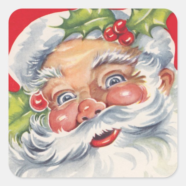 Stickers de Noël rétro amusant (Devant)